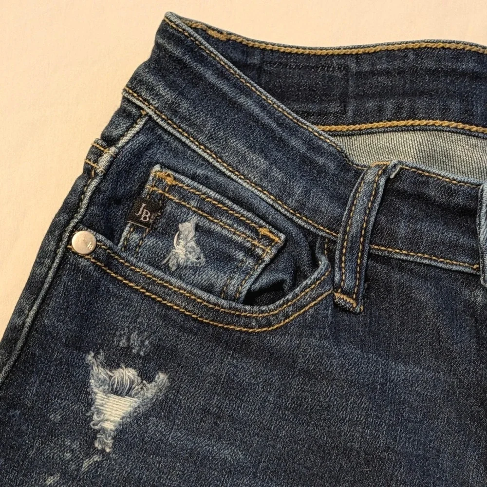 Judy Blue Distressed Boyfriend Jeans Dark Wash Paint Splatter Women's Size 3/26